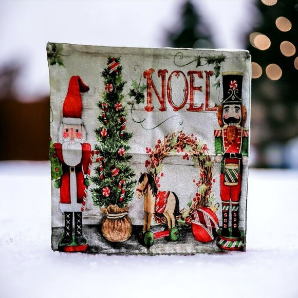 Christmas Pillow Covers 2 Pcs Country Church/Noel  18” X 18” Zip Decor Gift Sofa - Picture 5 of 6